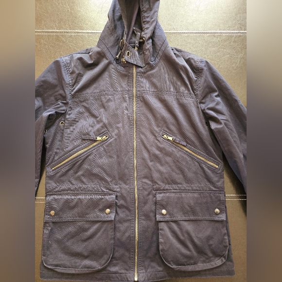 Banana Republic Hooded Four-Pocket Jacket True Navy - Picture 3 of 7